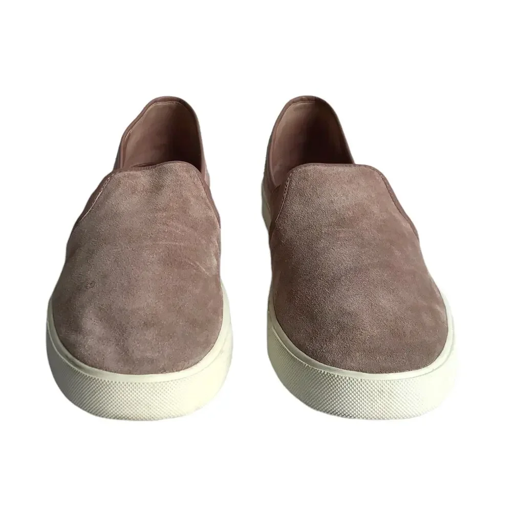 Vince Blair Suede Slip On Platform Sneakers Size 9 Pink Academia Minimalist